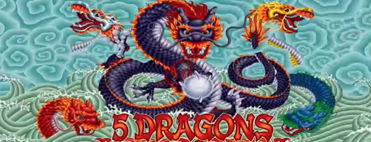 5 dragons slot logo